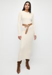 Edit Belted Knitwear Maxi Dress - Winter White
