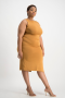 Amanda Basic Dress - Brown Sugar - 2XL