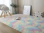 Smte Rainbow Foldable Rug carpet With Keychain