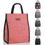 Lunch Bags For Women Insulated Reusable Lunch Tote With Internal Pocket Lunch Tote Bag For Work Pink