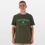 Salomon Mens Alpine Short Sleeves T-Shirts In Olive Night - Olive Night 3XL