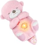 Fisher-price Baby Toy Soothe N Snuggle Otter Pink Plush Portable Sound Machine With Breathing Motion & Lights For Newborns Ages
