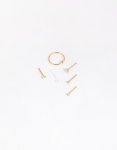Goldair Gold Surgical Steel Mix Stud Ring Nose 6-PACK