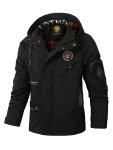 Multiple Pocket Design Men's Embroidery Long Sleeve Zip Up Drawstring Hooded Jacket Men's Stand Collar Thin Jacket For Spring Ou