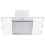 Falco 90CM 45 Degree Chimney Extractor - Stainless Steel & Glass