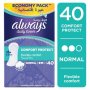Always Everyday Pantyliners Unscented 40 Pantyliners