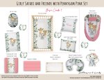 Cot Duvet Bedding Girly Safari And Friends With Pennygum Pink Set