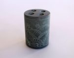 Soap Stone Engraved Tooth Brush Holder Grey 10X7.5CM