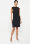 Polo Fitted Sleeveless Dress - Black