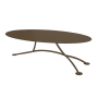 Xiami Oval Coffee Table - Mocha Bronze Gold Ferro