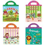 Repeatable Used 4 Themes Jelly Sticker Books