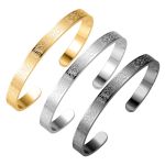 Leaocean Ayatul Kursi Cuff Women Serenity Prayer Personalised Bracelet Allah Islam Muslim Arab Stainless Steel Deep Engraved Ban