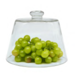 Glass Dome Muffin Dome Small 16CM H X 20CM W - 16CM H X 20CM W