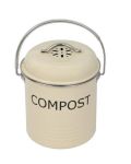 Kitchen Compost Dustbin Metal Beige 5L D18XH21CM