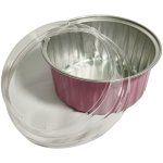 Foil Pink Cup Base With Lid 20 Pack
