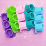 3 Grids Silicone Diamond Shaped Ice Mold Silicone Succulent Pot Mold Diy Plaster Mold
