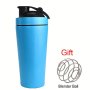 1PC 750ML Stainless Steel Protein Shaker Cup Portable Fitness Sports Mug Nutrition Blender Cup Water Bottle Vacuum Insulation Water Cup