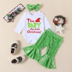 The Baby Who Stole Christmas Romper Bellbottoms And Headband
