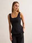 Camila Open Back Top - 16 Black