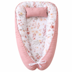 Baby Nest Pod Safe Sleeping Lounger Soft Boho Floral Dusty Pink