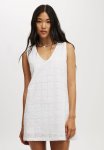Cotton On Sabelle Shift MINI Dress - White Broderie