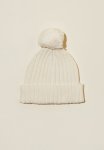 Cotton On Organic Newborn Rib Knit Beanie - Milk