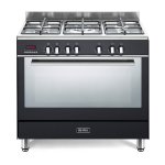 ELBA Fusion 90CM 5 Burner Gas Oker With Electric Oven - Black 01 9FX 827B