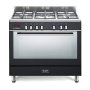ELBA FUSION 90CM 5 BURNER GAS COOKER WITH ELECTRIC OVEN - BLACK 01/9FX 827B