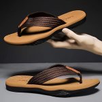 Men's Flip Flops Lightweight Comfy Non Slip Thong Sandals For Indoor Outdoor Beach Spring And Summer