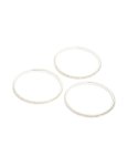 Silver Diamante Cup Chain Bangles 3-PACK