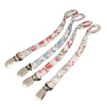 4AKID Braided Baby Pacifier Clips 4PC - Florals