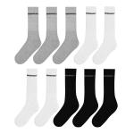 Donnay Mens 10 Pack Crew Socks Multi Blk whi gre S25