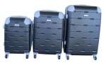 Smte 3 Piece Luggage Set Black With Keychain