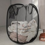 Versatile Foldable Laundry Sorter - Durable Mesh Hamper With Handles For Easy Transport & Space-saving Design Laundry Hamper Ham