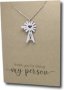 Crcs -stainless Steel Necklace On Card-windmill & My Person