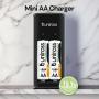 Uniross MINI Charger With 2 Aa Rechargeable Batteries