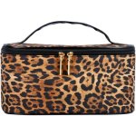 Clicks Vanity Bag Brown Leopard