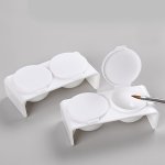 Art Painting Double Hole Washing Pen Cup Plastic Double-cover Brush And Pen Cleaning Supplies