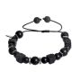 Natural Lava Stone Beaded Bracelet For Men Vintage Matte Elastic Jewelry
