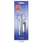3 Swords Set: Cuticle Scissors Nail Clipper Tweezers Pf 2428 N