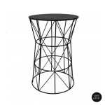 Diamond Metal Side Table Black