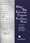 Malan On Bills Of Exchange Cheques And Promissory Notes 5TH Edition Buy New Book