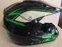 Gloss Black & Green Kiddies Dirt Bike Motocross Helmet