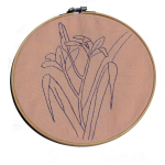 Blue Flower Embroidery Hoop