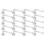 20PCS Car Air Conditioner Connector Angled 90 3/8IN Aluminum Adapter For Trucks Engineering Vehicles Ac Retrofit Quick Finger Tightening With High
