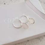 Shanda 925 Sterling Silver Round Hoop Earrings 8MM On 12MM Hoops