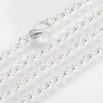 Rolo Silver Iron Necklace Chain With Lobster Clasps 60CM 4PCS SET