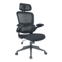 Ergonomic High Back Mesh Office Chair With Swivel Wheels - Black