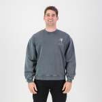 Acid Wash Crew Sweat- Turb Grey - 3XL