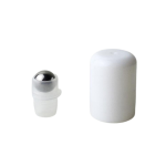 Steel Roller BALL18 410 + White Cap For Glass Bottle 10 To 100 Ml Oil Pack Of 10